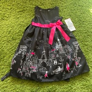 Rare Editions Black and Pink Parisian Dress